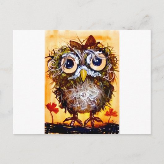 Funky owl briefkaart (Voorkant)