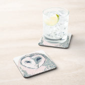 Funky Owl Portrait Bier Onderzetter (Rechterzijde)