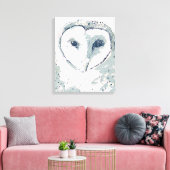 Funky Owl Portrait Canvas Afdruk (Insitu (Woonkamer))