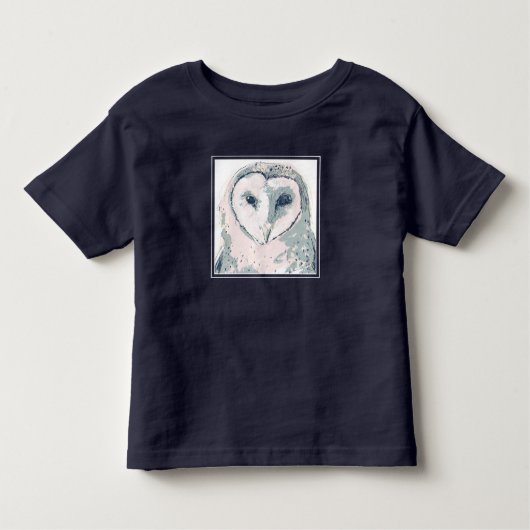 Funky Owl Portrait Kinder Shirts (Voorkant)