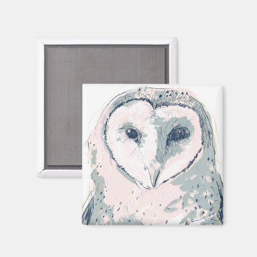 Funky Owl Portrait Magneet (Voorkant / Achterkant)