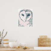 Funky Owl Portrait Poster (Keuken)