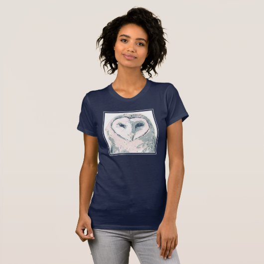 Funky Owl Portrait T-shirt (Voorkant volledig)