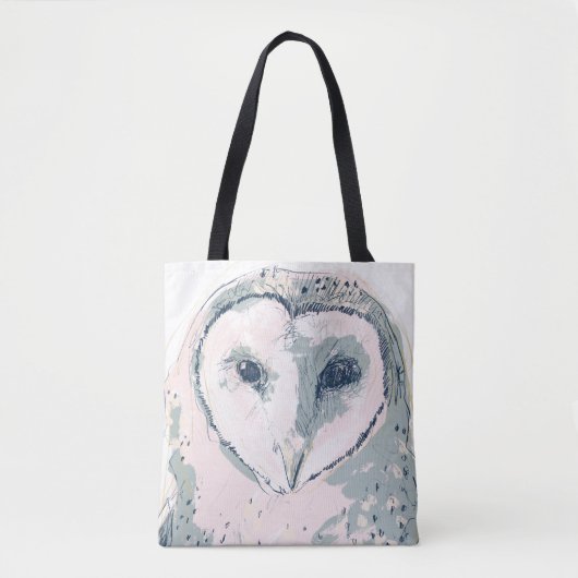 Funky Owl Portrait Tote Bag (Voorkant)