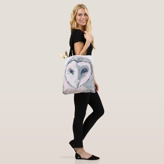 Funky Owl Portrait Tote Bag (Op model)