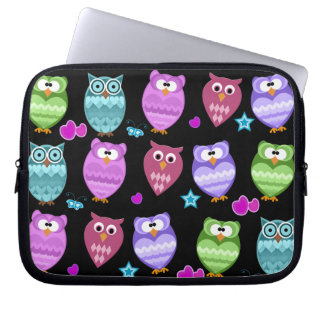 funky owls laptop sleeve