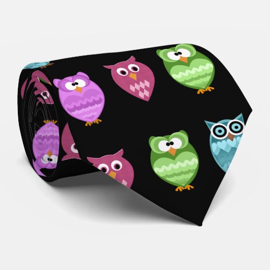 funky owls stropdas (Opgerold)