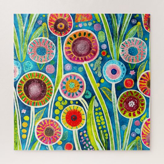 Funky paardenbloemen puzzel (Verticaal)