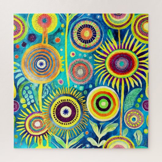 Funky paardenbloemen puzzel (Verticaal)
