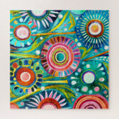 Funky paardenbloemen puzzel legpuzzel (Horizontaal)