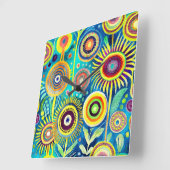 Funky paardenbloemen wandklok (Hoek)