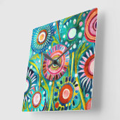 Funky paardenbloemen wandklok (Hoek)