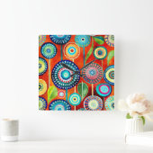 Funky paardenbloemen wandklok (Huis)