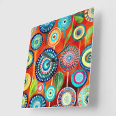 Funky paardenbloemen wandklok (Hoek)