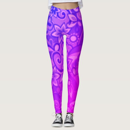Funky Paars Pucci Leggings (Voorkant)