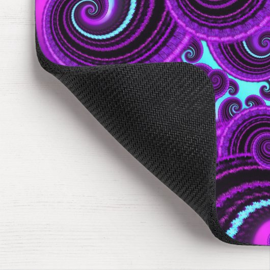 Funky Paars Swirl Fractal Art Pattern Muismat (Hoek)