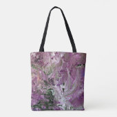 Funky Paarse Abstracte Art Bag Tote Bag (Achterkant)