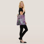 Funky Paarse Abstracte Art Bag Tote Bag (Op model)