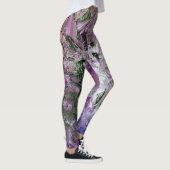Funky Paarse Abstracte Leggings (Rechts)