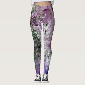 Funky Paarse Abstracte Leggings