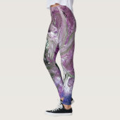 Funky Paarse Abstracte Leggings (Links)