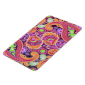 Funky Paarse Abstracte Retro Paisley Pattern Magneet (Linkerzijde)