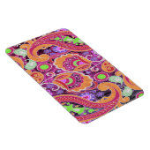 Funky Paarse Abstracte Retro Paisley Pattern Magneet (Rechterzijde)