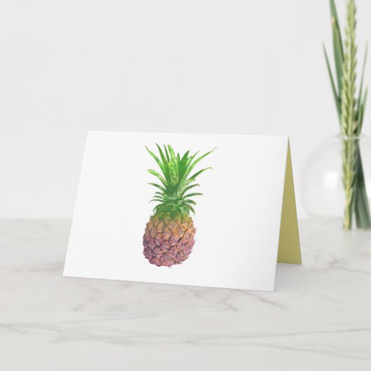 Funky Paarse Ananas Jouw tekst Wenskaart Kaart (Voorkant)