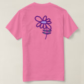 Funky Paarse Bloem T-shirt (Design achterkant)