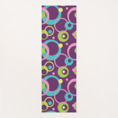 Funky Paarse Circles Yoga Mat (Voorkant)
