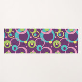 Funky Paarse Circles Yoga Mat (Voorkant (horizontaal))