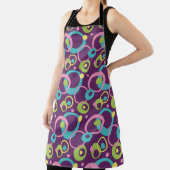 Funky Paarse cirkels all-over print Schort (Insitu)