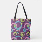Funky Paarse cirkels all-over-print tas (Achterkant)