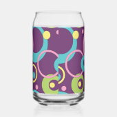 Funky Paarse Cirkels Blikvorm Glas (Rechts)