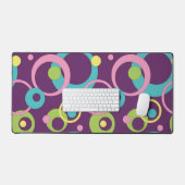 Funky Paarse cirkels Bureaumat (Keyboard & Muis)