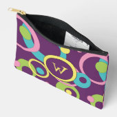 Funky Paarse Cirkels Etui (Open)