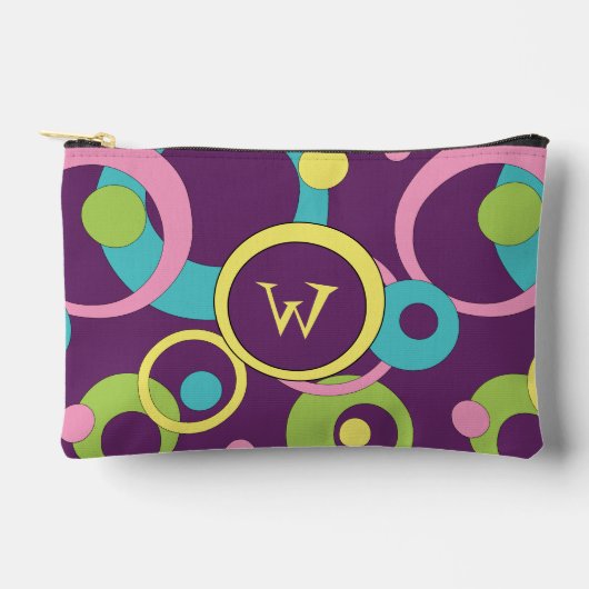 Funky Paarse Cirkels Etui (Voorkant)