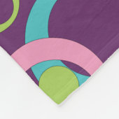 Funky Paarse cirkels fleece deken (Hoek)