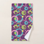 Funky Paarse cirkels handdoek set (Handdoek)