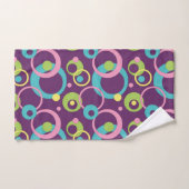 Funky Paarse cirkels handdoek set (Handdoek)