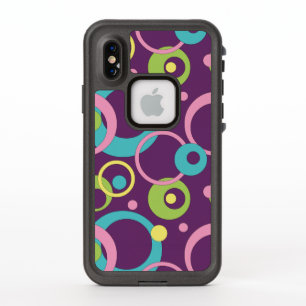Funky Paarse Cirkels Lifeproof Hoesje