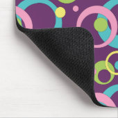 Funky Paarse Cirkels Muismat (Hoek)