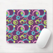 Funky Paarse Cirkels Muismat (Met muis)