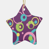 Funky Paarse cirkels Ornament (Links)
