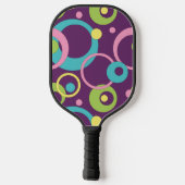 Funky Paarse cirkels Pickleball Paddle (Achterkant)