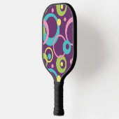 Funky Paarse cirkels Pickleball Paddle (Links)