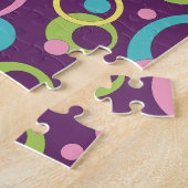 Funky Paarse cirkels puzzel (Zijkant)