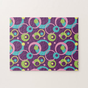 Funky Paarse cirkels puzzel