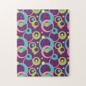 Funky Paarse cirkels puzzel (Verticaal)