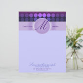 Funky Paarse Disco Lights Gepersonaliseerd Briefhoofd (Staand voorkant)